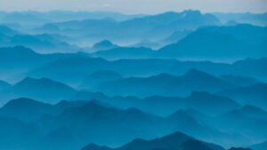 bird's eye view of mountain